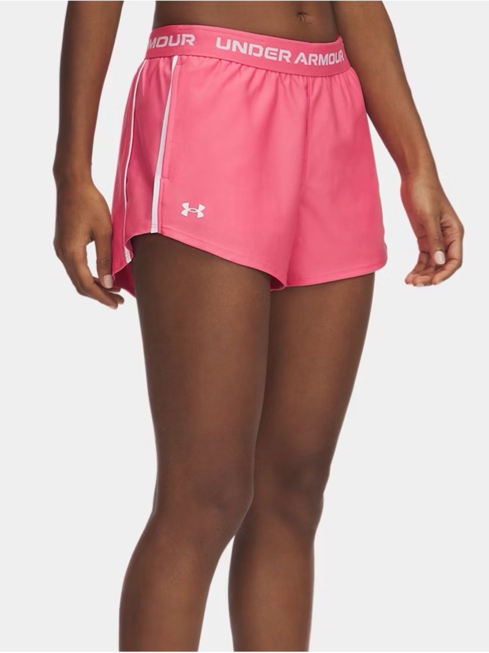 Under Armour Tech Play Up Super Pink 3” Athletic Shorts Sporty NWT XL